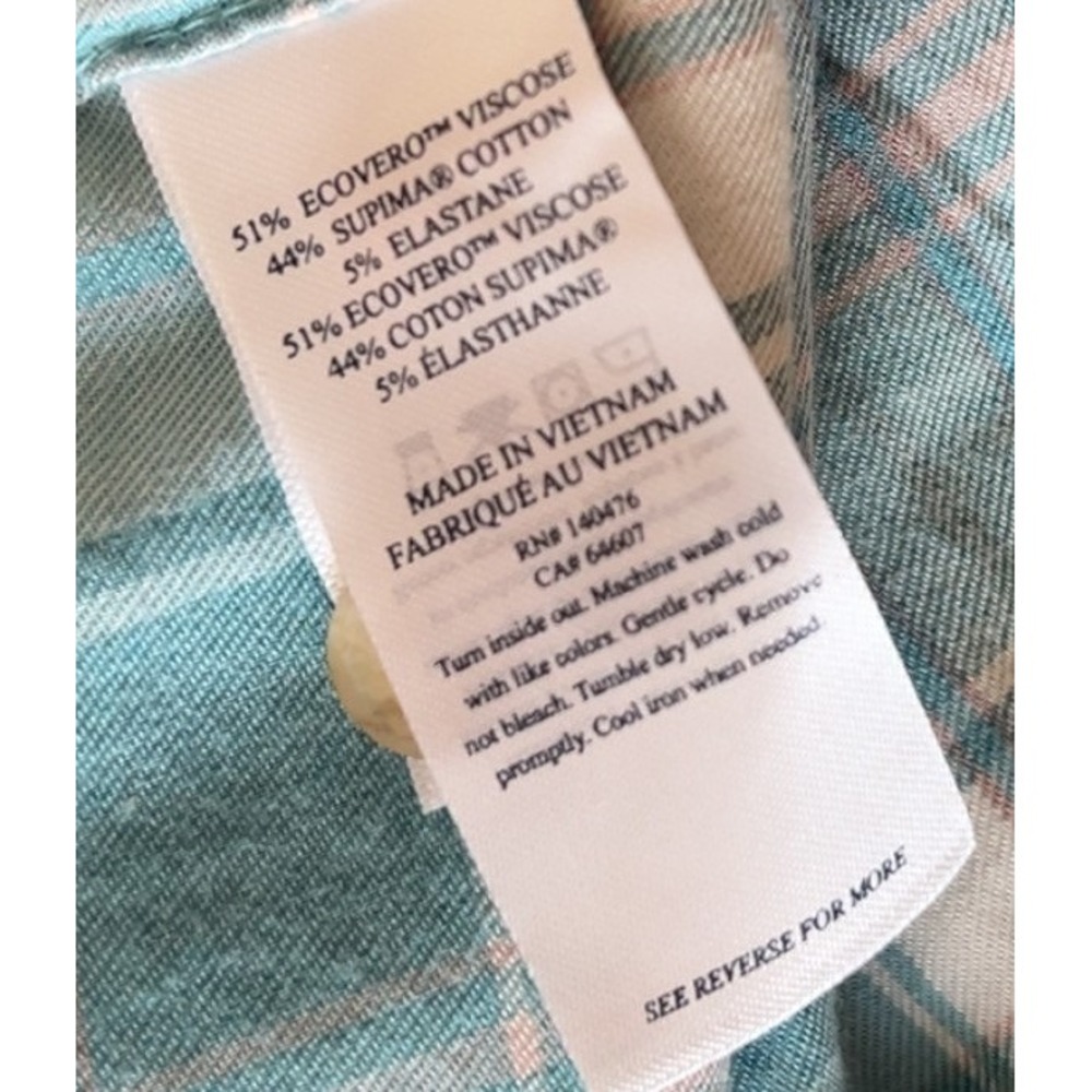 Faherty Men's The All Time Plaid Shirt in Westport Plaid Blue/Yellow | SZ: L - Picture 7 of 9